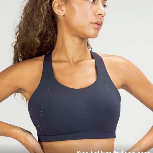 Lululemon Air Support Navy Blue Sports Bra - Picture 1 of 10
